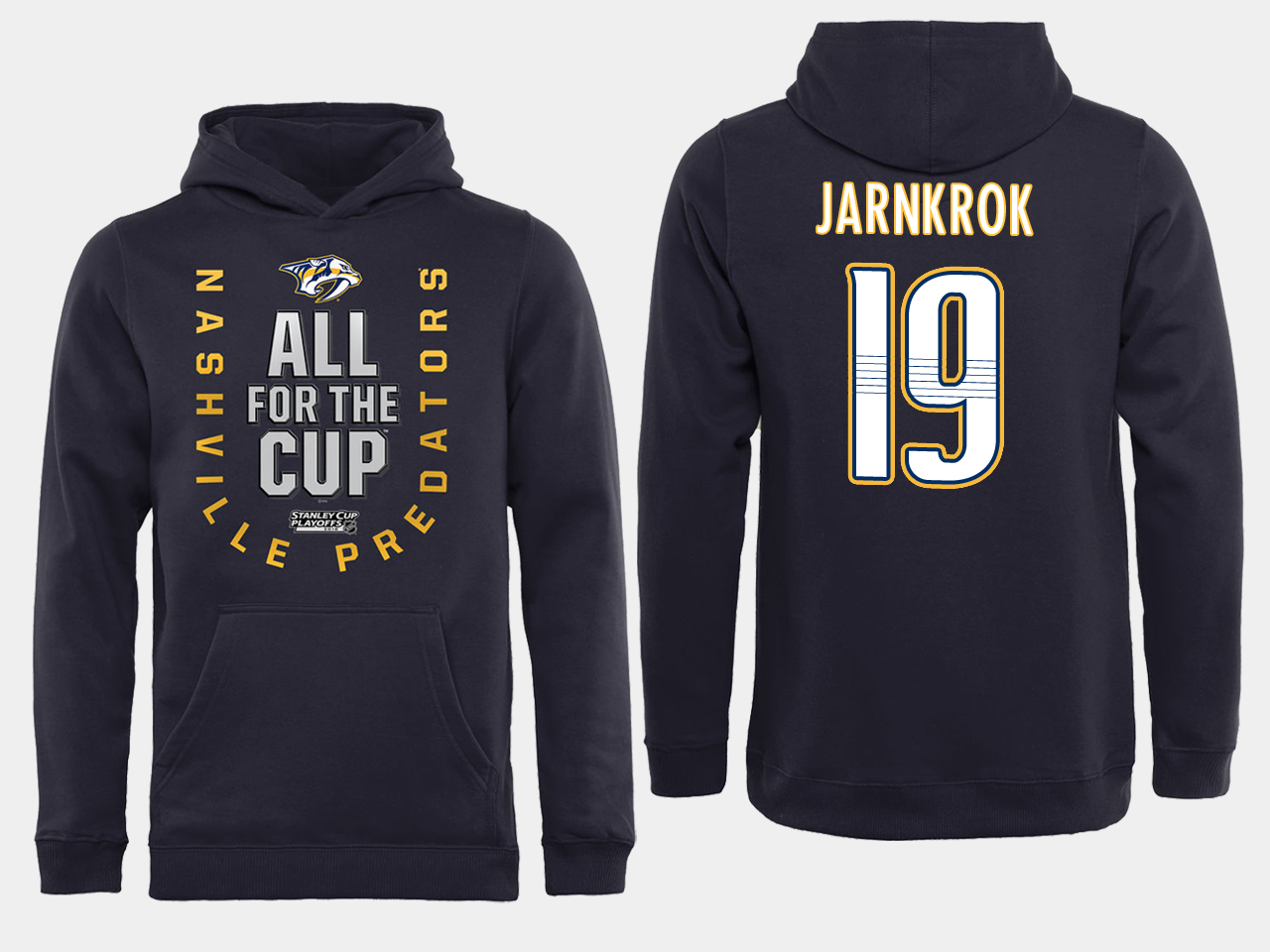 Men NHL Adidas Nashville Predators #19 Jarnkrok black ALL for the Cup hoodie->nashville predators->NHL Jersey
